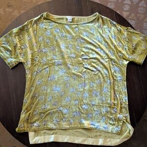 Sundance L Chartreuse With Elephants Velvety Shirt